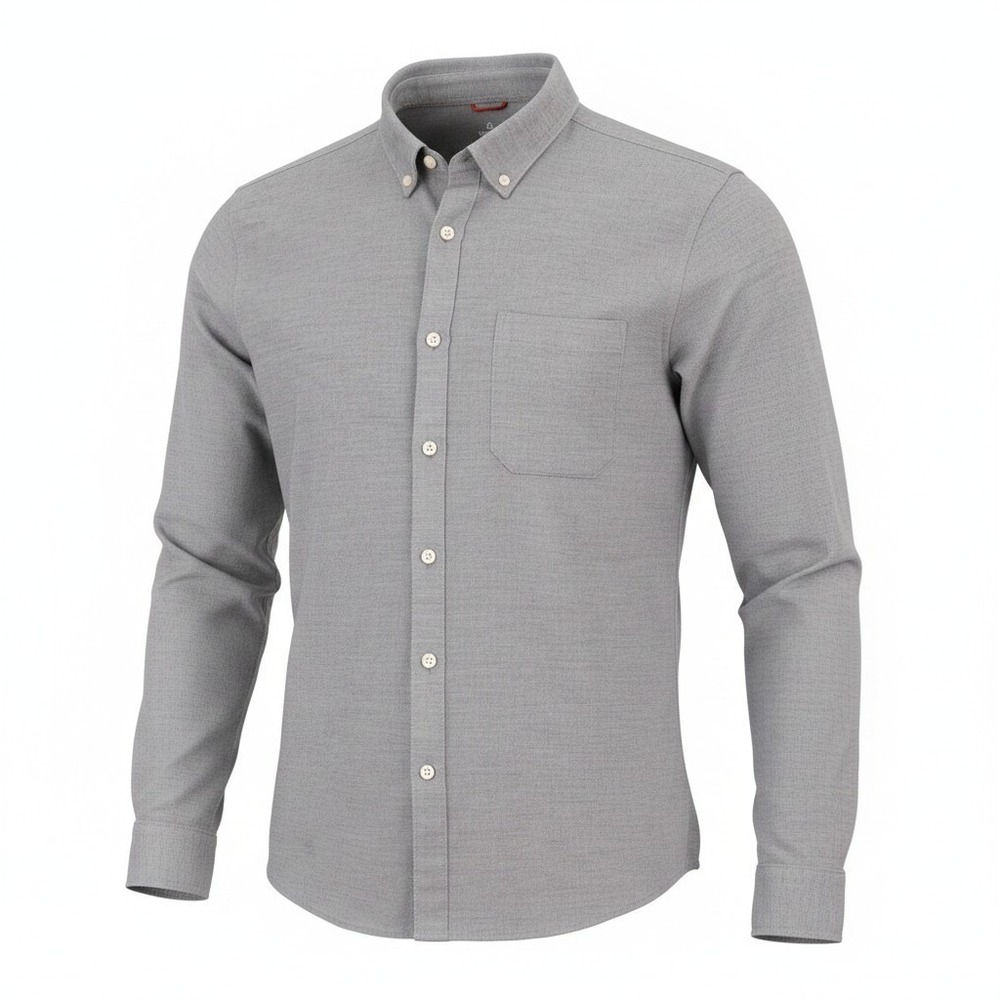 Western Rise Limitless Merino Shirt Mens Medium Gray Wool Button Up Long Sleeve